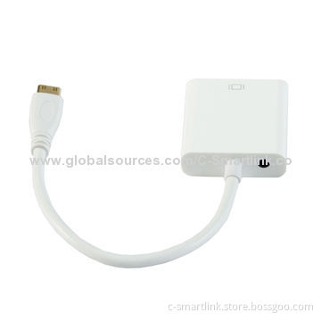 Mini HDMI to VGA Adapter with Audio Adapter/0.15m, CE, FCC, RoHS, REACH Marks